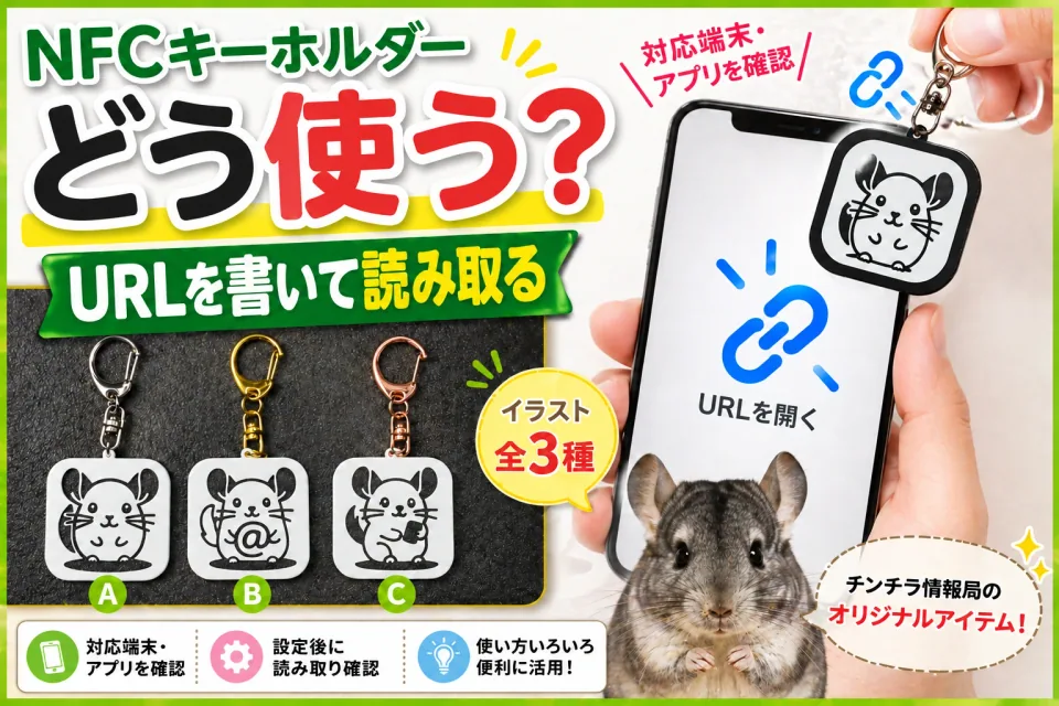 NFCキーホルダーの使い方|URLの書き込みとスマホでの読み取り