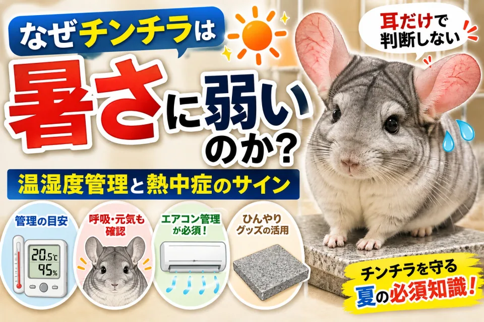 チンチラが暑さに弱い理由｜温湿度管理と熱中症のサイン